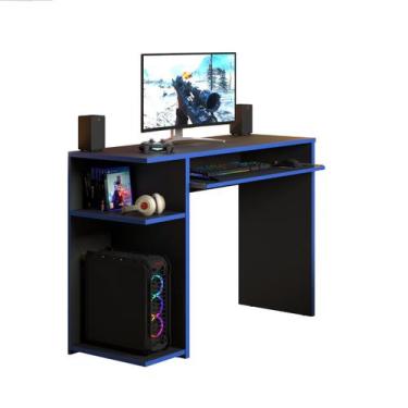 Imagem de Mesa Gamer Com Prateleira Elevada Suporte Para Teclado - JM3 MÓVEIS, A