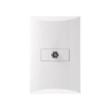 Imagem de Conjunto Brava com Placa 4x2 e 1 Tomada Cabo Coaxial Iriel