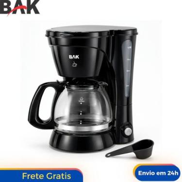 Imagem de Cafeteira Elétrica Preta BAK 18X 650W Jarra de Vidro Premium Mantém Aq