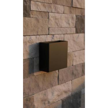 Imagem de Arandela LED Externa Retangular 4W 3000K Preta - Congratulations Store