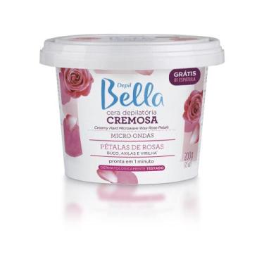 Imagem de Cera Depilatória Cremosa Para Micro-Ondas Pétalas De Rosas Depil Bella