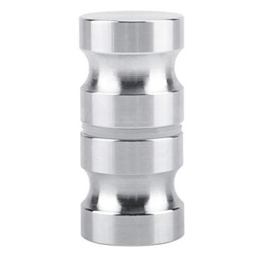 Imagem de Puxador de porta de vidro Zerodis dupla face de aço inoxidável redondo para porta de banheiro para trava de banheiro