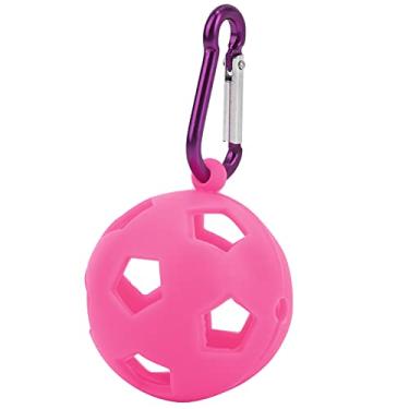 Imagem de Suporte de luva de golfe, silicone de golfe Silicone grau alimentício com quatro para bola de golfe(Rosa vermelha)