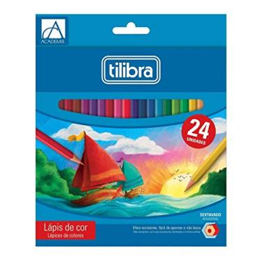 Imagem de Lápis de Cor 24 Cores Sextavado Académie, Tilibra, 292222
