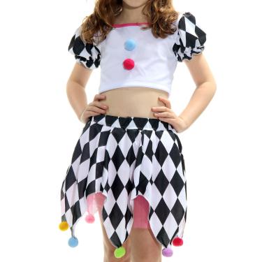 Imagem de Fantasia Colombina Colorida Infantil com Tiara - Carnaval
 G