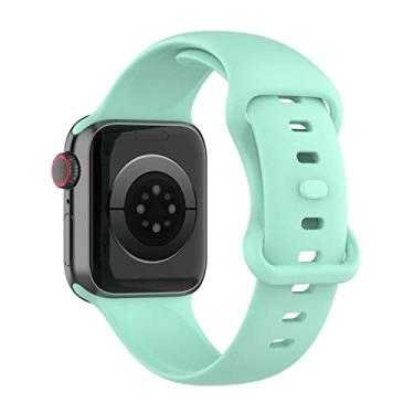 Imagem de Pulseira Sport Borboleta compatível com Apple Watch 45mm 44mm 42mm - Marca LTIMPORTS (Teal [Tam. G])
