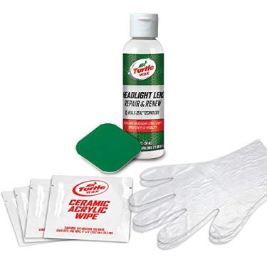 Imagem de Turtle Wax Kit restaurador de lente de farol 53435 Speed com lenços de proteção de acrílico de cerâmica