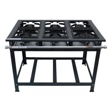 Imagem de Fogão Industrial 8 Bocas 30x30 Alta Pressão P7 Lux - MetalFour