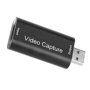 Imagem de Placa de captura de vídeo HDMI, HDMI para USB 2.0 FHD 1080P@60fps Caixa de gravação de cartão de captura de áudio e vídeo para transmissão ao vivo, ensino, jogos