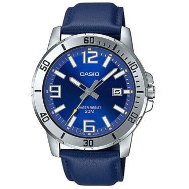 Imagem de Relógio Casio Masculino Collection Azul Mtp-Vd01l-2Bvudf
