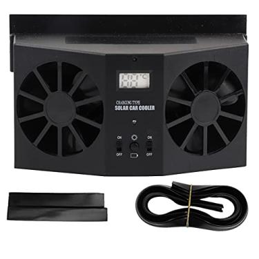 Imagem de purificador de ar de carro,Ventilador de exaustão de janela movido a energia solar de carro, ventiladores de radiador de ventilação de energia solar de carro para banco traseiro ou banco dianteiro, p