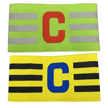 Imagem de Faixa de Capitão Braçadeira de Futebol Pack 2 Unidades Várias Cores Pronta Entrega (Amarela e Verde Limão)