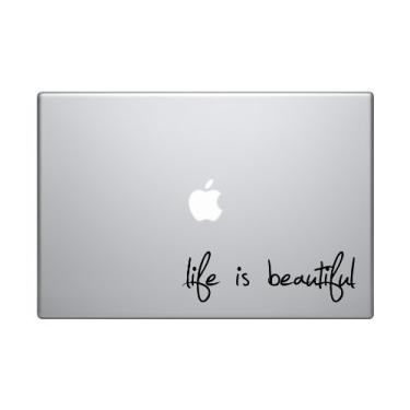Imagem de Adesivo adesivo adesivo de película para Apple Ipad da Life Is Beautiful Text, silhueta, símbolo de Macbook, teclado