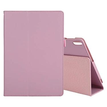 Imagem de YUNCHAO Caixa de telefone Para Lenovo Tab 4 10 Plus/Tab 4 10 Litchi Textura Casa de couro horizontal de cor sólida com suporte e caneta capa para celular