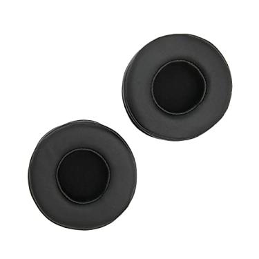 Imagem de Almofadas de ouvido, universal 80mm simples e prática capa de almofada de ouvido esponja couro artificial boa permeabilidade ao ar para confortável de usar pode ouvir por um longo tempo
