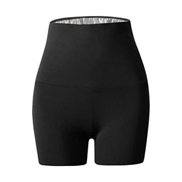 Imagem de Harilla Calça sauna, calça feminina, quente, térmica, neoprene, sauna, terno de ioga, calça esportiva fitness – shorts G