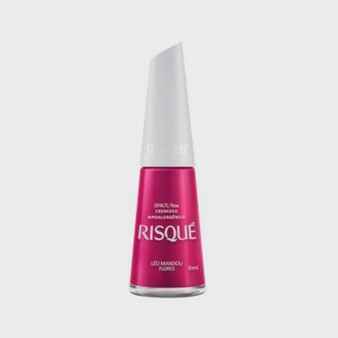 Imagem de Esmalte Risque Ser Pink Cremoso Leo Mandou Flores