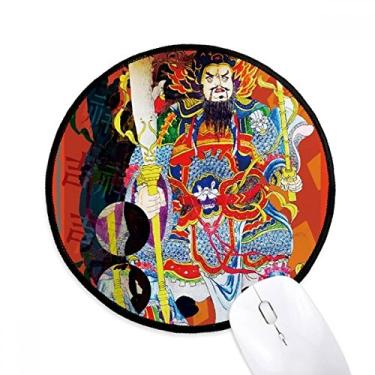 Imagem de DIYthinker Tapete de mouse primavera feliz ano novo desktop escritório tapete redondo para computador