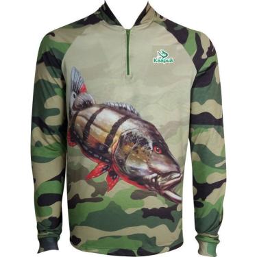 Imagem de Camisa De Pesca Kaapuã Tucunaré Açu Proteção Uv50 + Kaa05