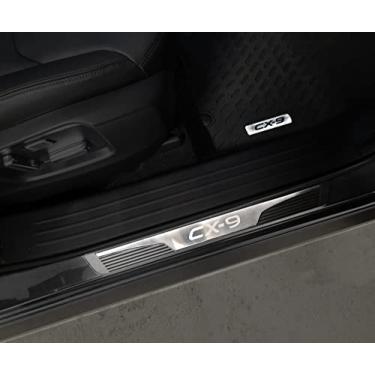 Imagem de GZBFTDH Proteção de Peitoril Soleira da Porta, para Mazda cx-9 cx9 2017-2022 Carro Acessórios, Aço Inoxidável Kick Plate Guard de Pedal de Limiar Protetor, Peças para Automóveis