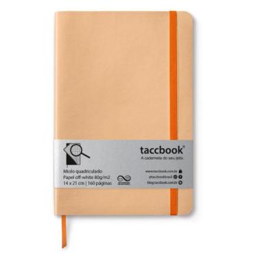Imagem de Caderno Quadriculado Taccbook Laranja (Pastel) 14X21 Flex