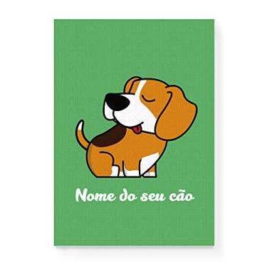 Imagem de Arte Maníacos Quadro Decorativo em Tela Canvas Beagle Comic - 23x16,25cm