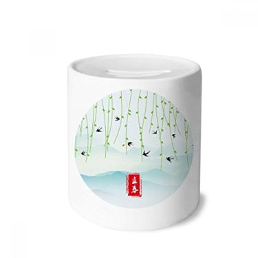 Imagem de DIYthinker Spring Begins Twenty Four Solar Term Dinheiro Caixa de Cerâmica Porta-Moedas Presente