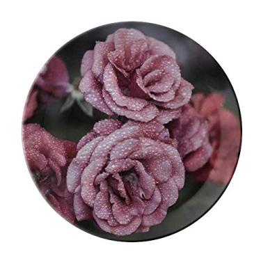 Imagem de Prato de flores de rosas velhas decorativas de porcelana Salver louças de jantar