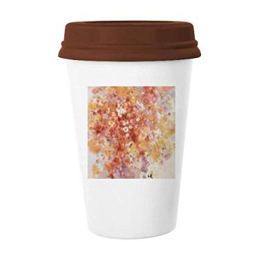 Imagem de Caneca de flor de natureza morta para pintura a óleo de verão Caneca de café copo de cerâmica