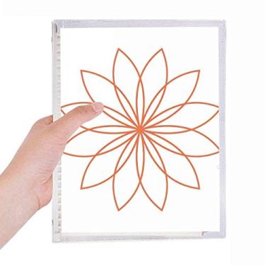 Imagem de Caderno de folhas soltas com estampa de flor e linha, agenda recarregável