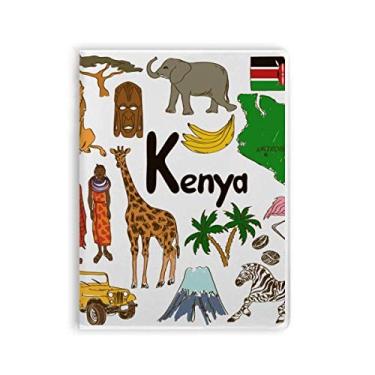 Imagem de Diário de capa macia Kenya Landscap com bandeira nacional