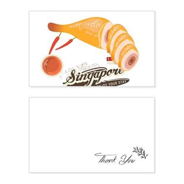 Imagem de Cartão de agradecimento de galinha hainanesa tradicional cingapura, papel de aniversário, agradecimento de casamento