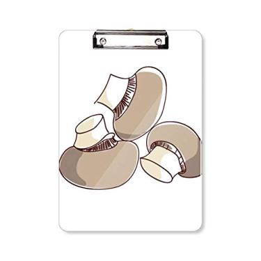Imagem de Mushroom Line Ilustration Prancheta Realstic Pasta, Bloco de Escrita Placa de Apoio A4