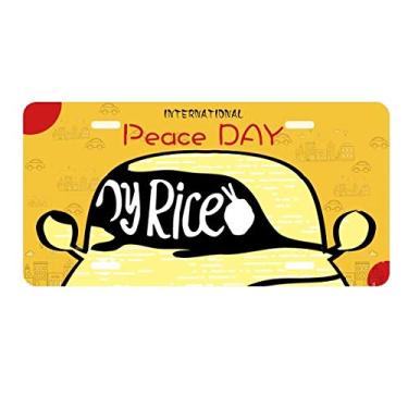 Imagem de DIYthinker Placa de licença preta com desenho de animal de rato natural, etiqueta para decoração de carro, dia da paz