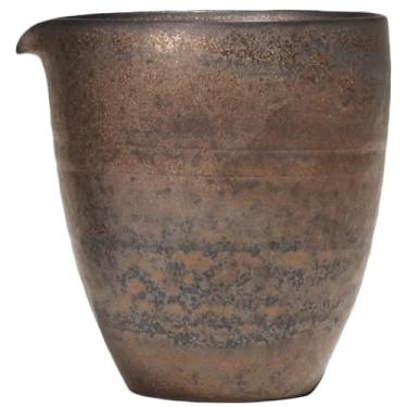 Imagem de PAYNAN Copos de cerâmica retrô Cha Hai feitos à mão Kung Fu acessórios para cerimônia de chá