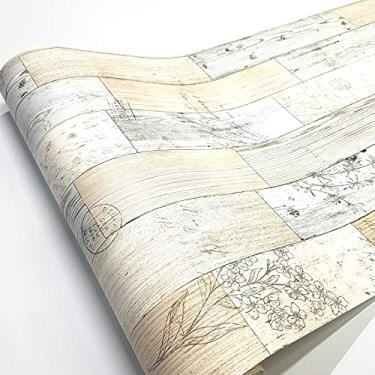 Imagem de Adesivo de gaveta para armário com revestimento interno de papel de parede autoadesivo, adesivo de parede com painel de madeira da RoyalWallSkins, WPSH01516: 19.6" x 118"