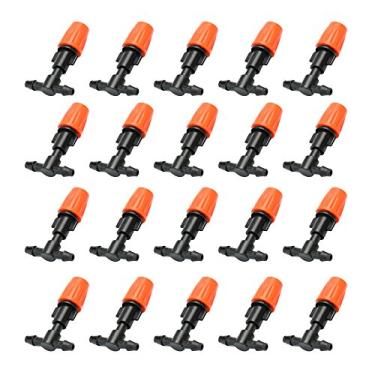 Imagem de Chusui 20 pcs Tamanho Pequeno Plástico Bicos Pulverizador Ajustável Ternos Jardim Spray de Refrigeração De Água Bico de Aspersão Terno Equipamentos de Tubo de Irrigação Por Gotejamento com Conector CX