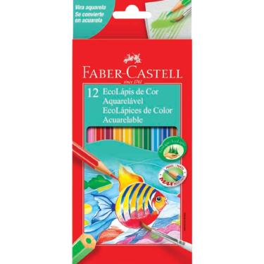 Imagem de Lápis de cor Aquarelável Ecolápis Faber-Castell 12 Cores