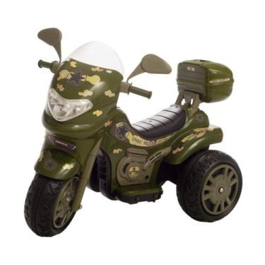 Imagem de Moto Elétrica Infantil Sprint Grande Militar C/ Capacete 12V - Biemme