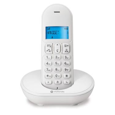 Imagem de Telefone Dect sem Fio Motorola com Identificador de chamadas e Viva-Voz Branco - MT150W