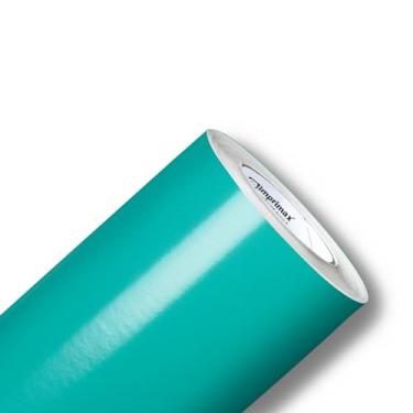 Imagem de Vinil Adesivo 3 metros x 50cm Turquesa A Prova D'água Para Envelopamento de Geladeira Móveis
