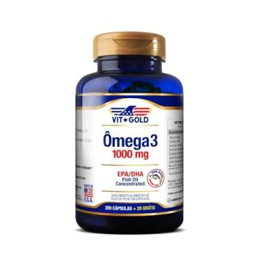 Imagem de OMEGA 3 Fish Oil 1.000mg Vitgold 200 cápsulas + 20