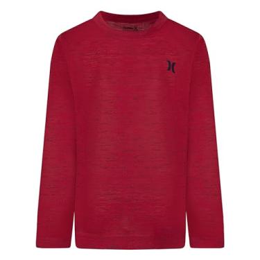 Imagem de Hurley Camiseta masculina manga longa macia básica nuvem slub, vermelho academia, Vermelho academia, 6
