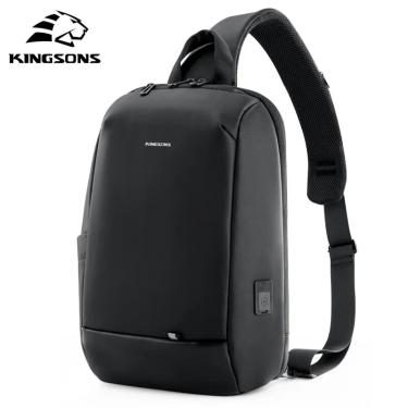 Imagem de Kingsons marca crossbody saco para notebook portátil 13.3 14 Polegada peito pacote peito peito