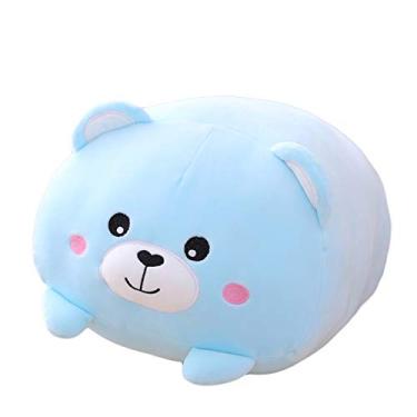 Imagem de hitoshe Bear Plush Pillow, Soft Bear Stuffed Animal Toy Cylindrical Body Pillow Gifts for Kids, 23.6"