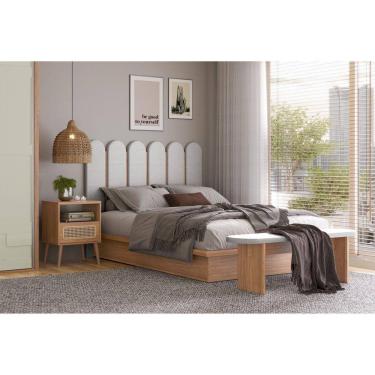 Imagem de Mesa de Cabeceira Tela 1 Gaveta Dalla Costa Freijó Madeirado