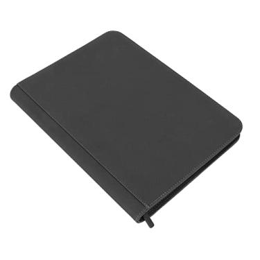 Imagem de Fichário de Cartão Com 9 Bolsos, Capa de PU à Prova d'água à Prova de Poeira Transparente Titular do Cartão PP Fichário de Cartão 360 Bolso de Carregamento Lateral para Jogo para (Preto)