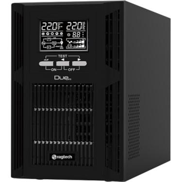 Imagem de RAGTECH – Nobreak Dupla Conversão Torre DUE PRO 2000 – 2.000VA/2.000W – 4 baterias de 12V/7Ah – 220V – 6 tomadas – Modelo 4520