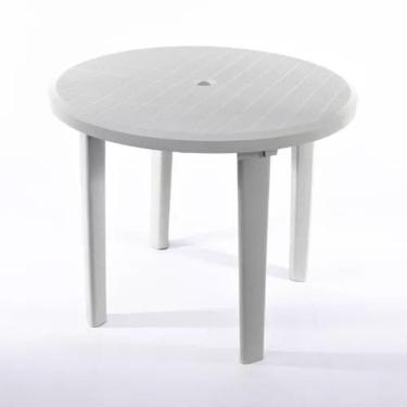Imagem de Mesa Plástica Redonda Desmontável Meet JR Branca