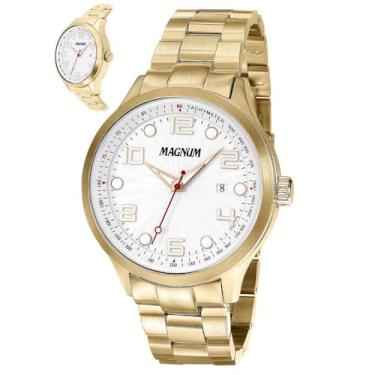 Imagem de Relógio Magnum Masculino Ref: Ma35146h Casual Dourado